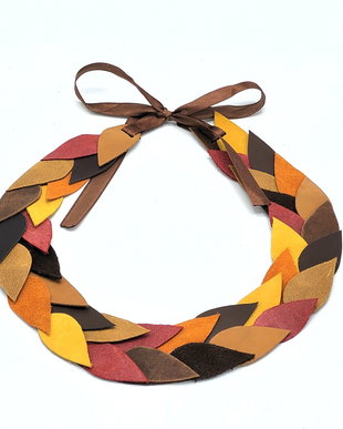 Colier statement Autumn Leaves