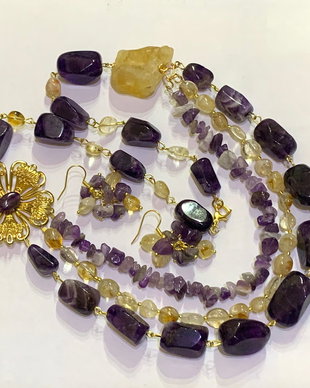 PERFECT AMETHYST-ametist,citrin,accesorii aurii
