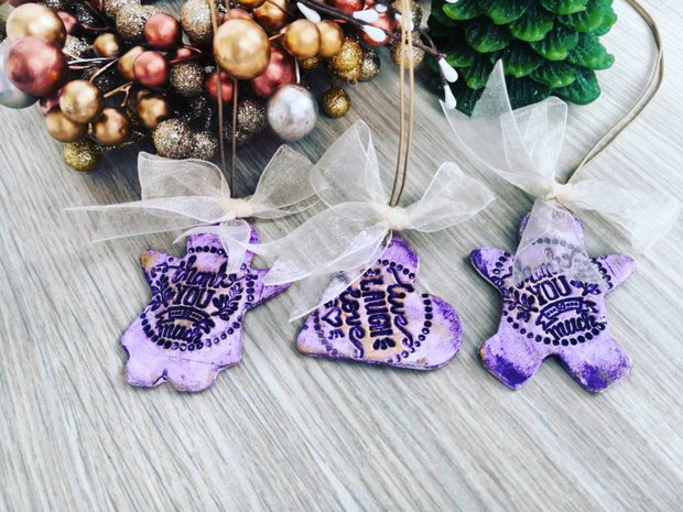 Set 3 globuri din lut cu miros de portocale