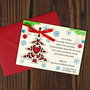 Felicitare din lemn personalizata pentru Craciun cu ornament lemn brad