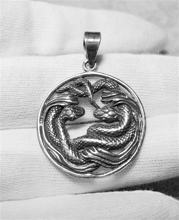 Pandant argint 925 simbol șarpe