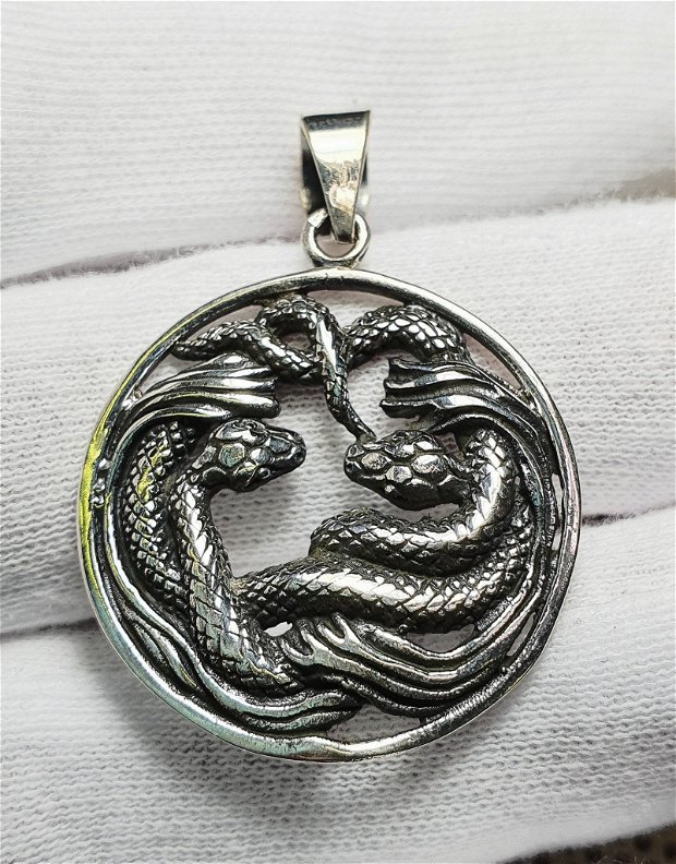 Pandant argint 925 simbol șarpe
