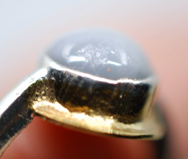 Inel argint 925 cu safir, inel mic, inel marimea 51