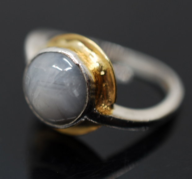 Inel argint 925 cu safir, inel mic, inel marimea 51