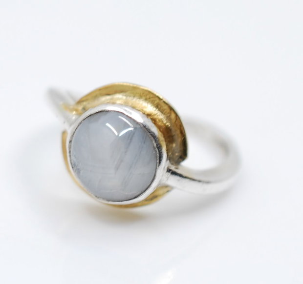 Inel argint 925 cu safir, inel mic, inel marimea 51