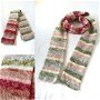 Fular tricotat lung pastel