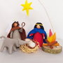 Nasterea Domnului Isus, figurine handmade din fetru si lana merinos,