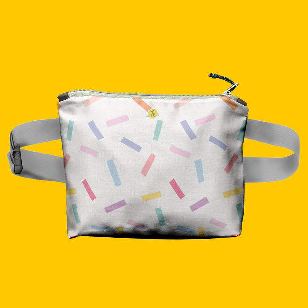 Borseta Handmade Fanny Pack, Abstract Confetti, Multicolor, 22x19 cm