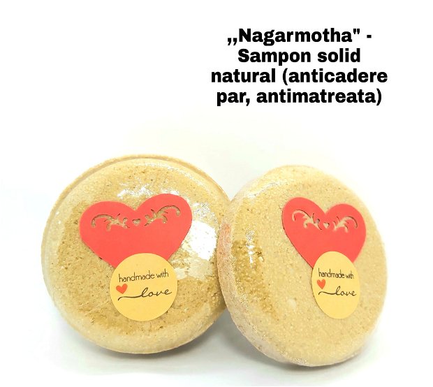 ,,Nagarmotha" - Sampon solid natural, anticadere par, antimatreata ( circa 120gr.)