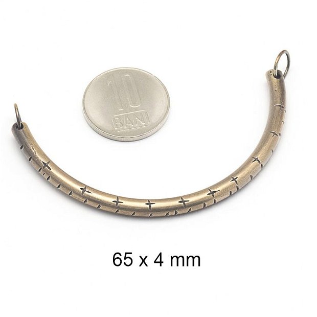 Baza colier ALAMA antichizata, 65 x 4 mm, cod: BH-052