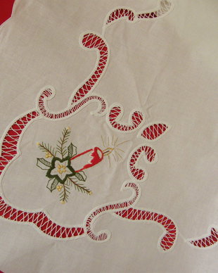 Napron broderie Craciun