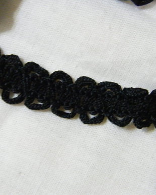 Snur negru  bumbac 14m