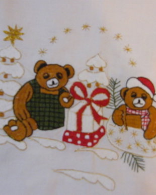 Napron broderie Craciun