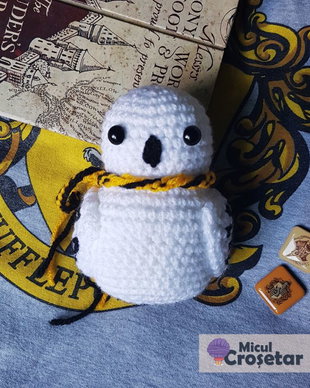 Jucarie crosetata - Hedwig - bufnita polara Harry Potter