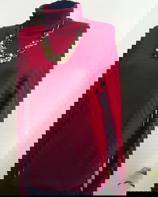 Pulover cashmere bordo