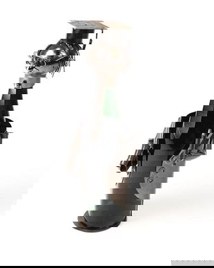 Suport pentru sticla din metal argintiu