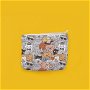Portofel tip Pouch Handmade, Pisici la Cafea si Prajituri, Multicolor, 22x19 cm