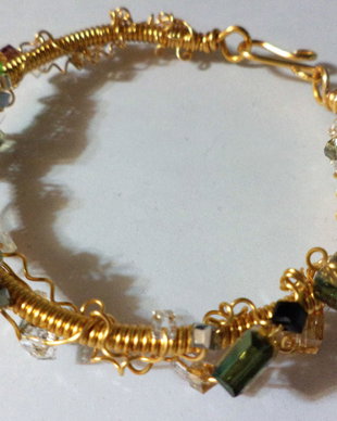 Bratara din sarma si cristale tip swarovski