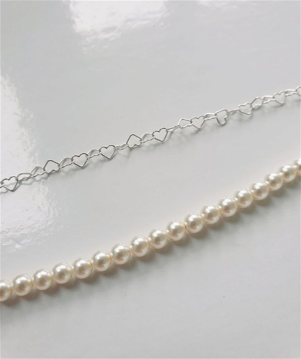 Colier argint cu perle