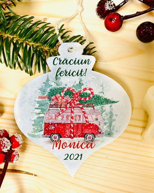Globuri Personalizate - Christmas Trucks