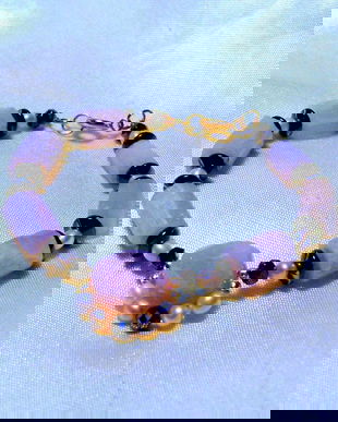 BlackFriday Today ! Bratara din kunzite, terahertz si perle naturale, cu accesorii gold plated