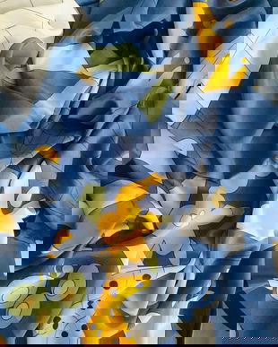 Esarfa mătase naturala semnată