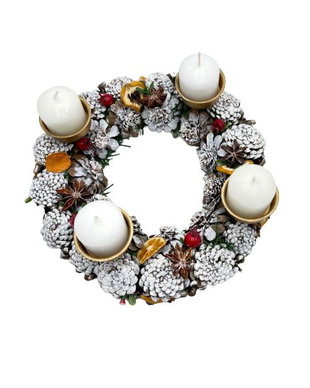 Coronita de Advent cu accesorii naturale