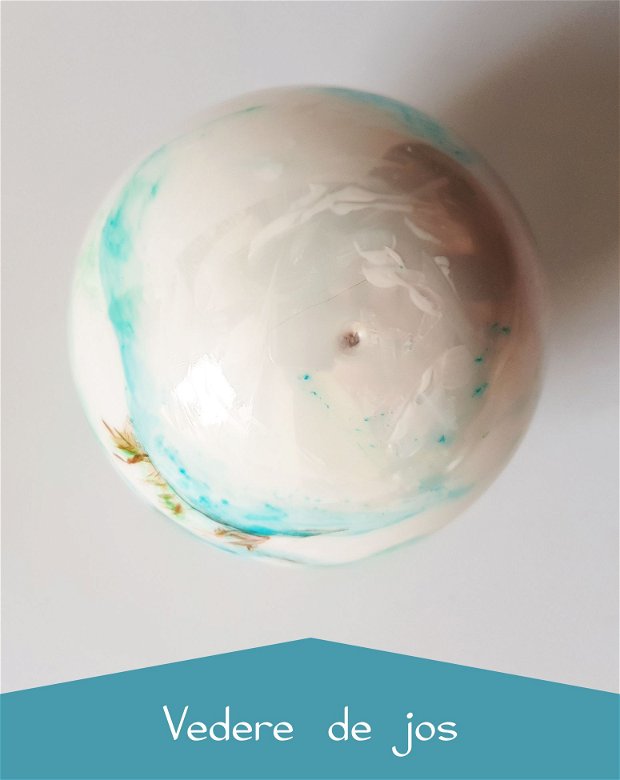 Padure de brazi - Glob de sticlă unicat, pictat manual
