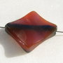 Agata usor gravata romb aprox 33.5x35x6.4 mm
