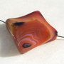 Agata usor gravata romb aprox 34.5x35.5x6 mm