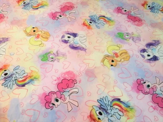 !imediat!Jerse buclat (french terry) - de la 24x180cm - elastic, My Little Pony