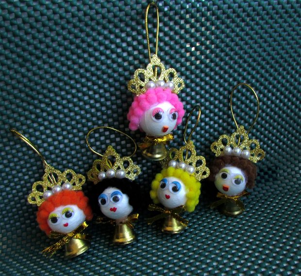 5 Ornamente Craciun  5 printese mici  CR 0042