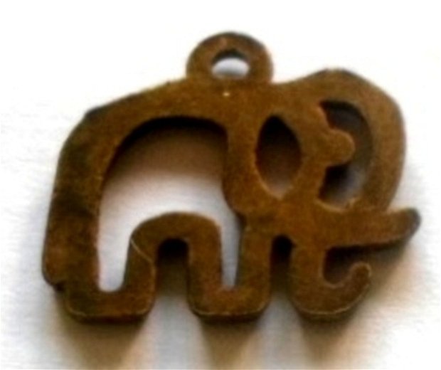 Charm metalic elefant rama bronz