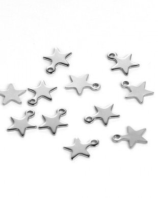 Stea charm inox 10mm x 9mm  IN.0027