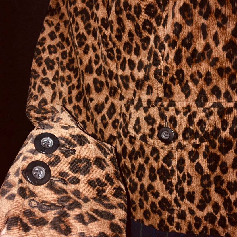 Sacou catifea elastica leopard