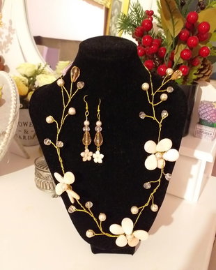 Set colier+cercei sidef roz ( 012)
