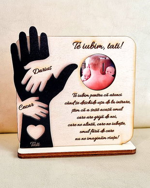 Tablou MAINI personalizat cu MESAJ si POZA