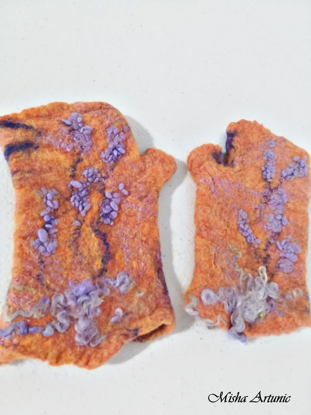 Manusi impaslite, fara degete - Lavanda