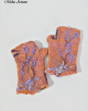 Manusi impaslite, fara degete - Lavanda