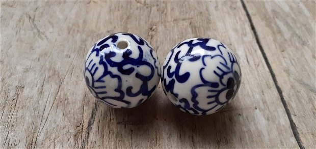 Margele ceramice uriase, 30 mm (2 buc)