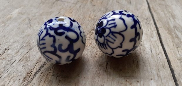 Margele ceramice uriase, 30 mm (2 buc)