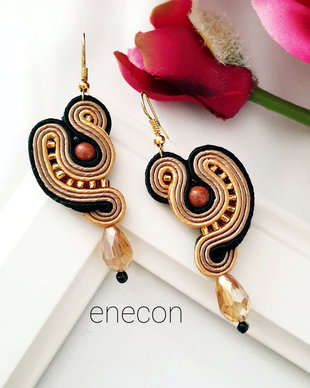 Cercei soutache, Cercei lungi