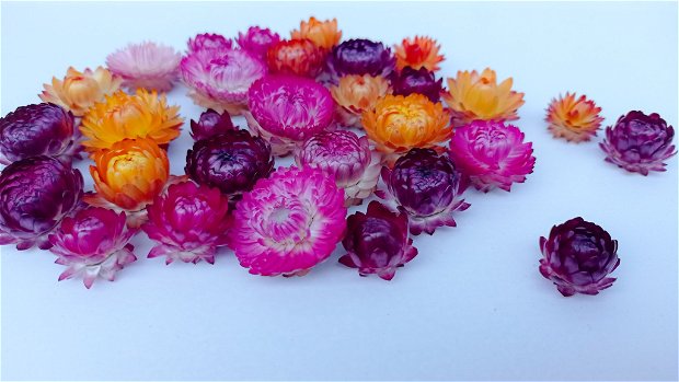 Capete Flori de Paie, Mix culori-30 bucăți/pachet 20 g,1-4 cm