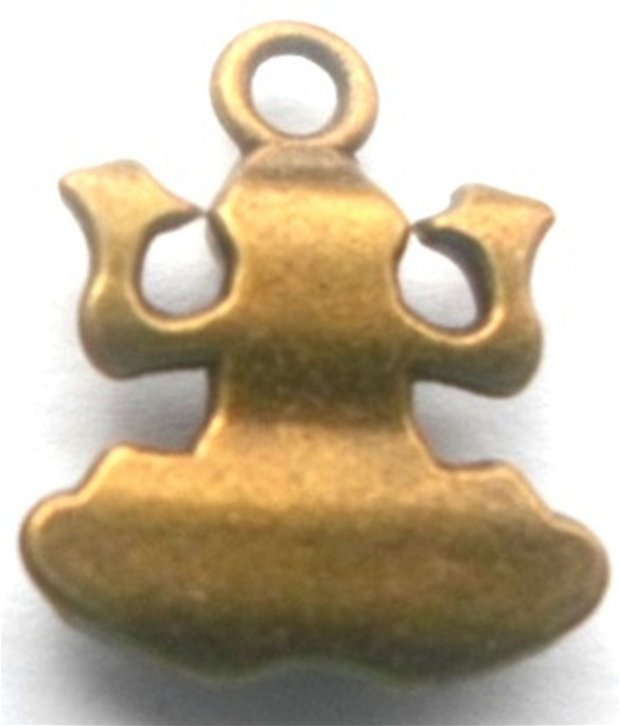 Charm metalic broasca bronz