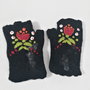 Manusi fara degete, impaslite, cu motiv floral
