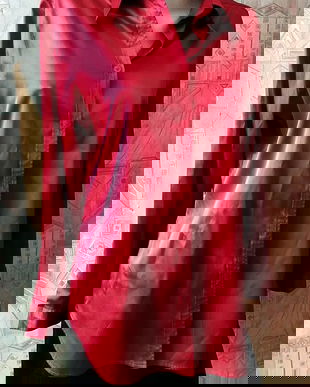 camasa rosie de matase