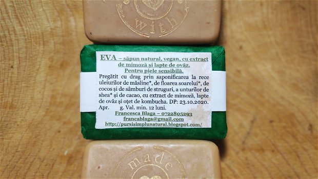 EVA - un nou săpun natural, vegan.