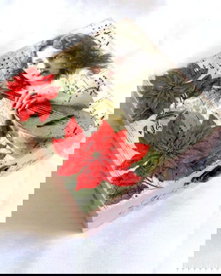 Cutie din lemn decorata de craciun 40055