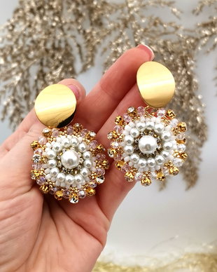 Rezervat Cercei - Gold & Pearls