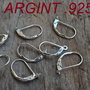 Tortite leverback, argint 925, 17 mm (2 buc)